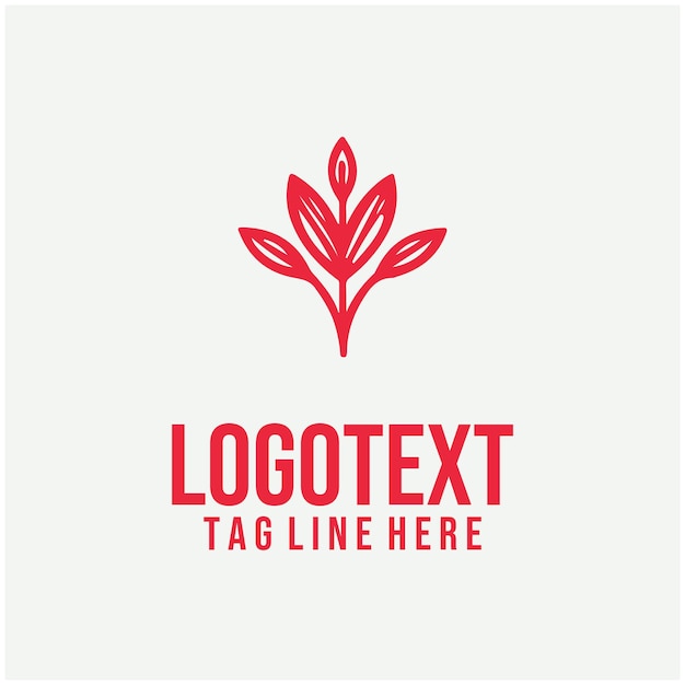 Ilustraciones vectoriales lineales del logotipo floral