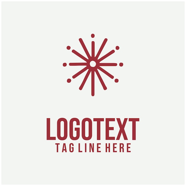 Ilustraciones vectoriales lineales del logotipo floral