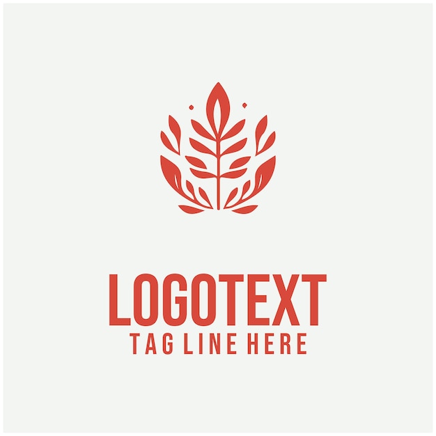Ilustraciones vectoriales lineales del logotipo floral