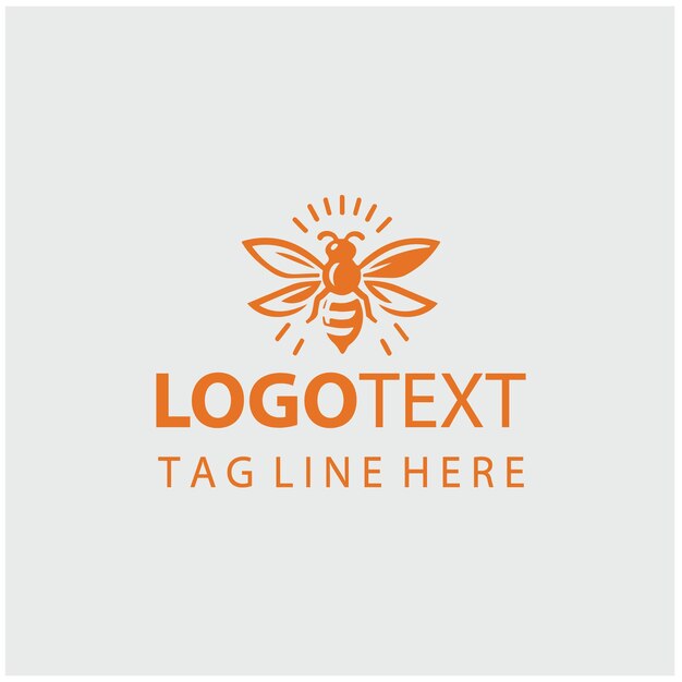 Ilustraciones vectoriales del logotipo de la abeja