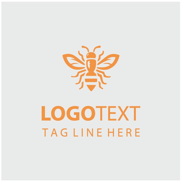 Ilustraciones vectoriales del logotipo de la abeja