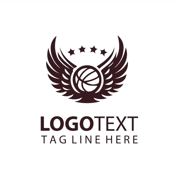 Ilustraciones vectoriales del logotipo de las alas de la canasta