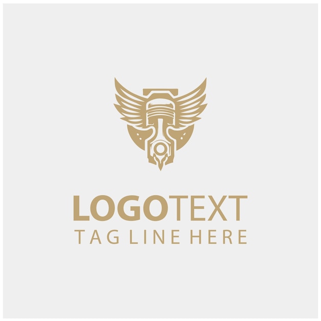 Ilustraciones vectoriales del logotipo de las alas mecánicas
