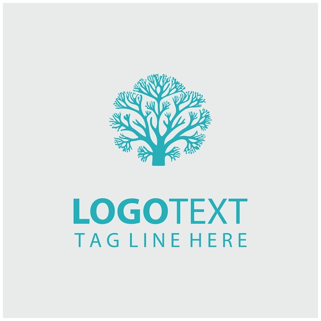 Ilustraciones vectoriales del logotipo del árbol de coral