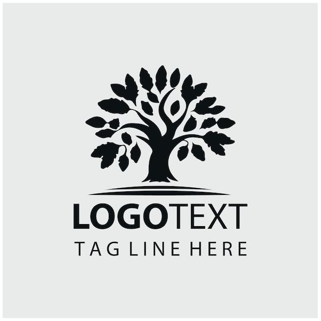 Ilustraciones vectoriales del logotipo del árbol de roble