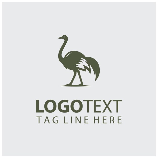Ilustraciones vectoriales del logotipo del avestruz