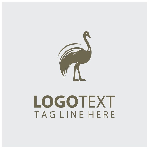 Ilustraciones vectoriales del logotipo del avestruz