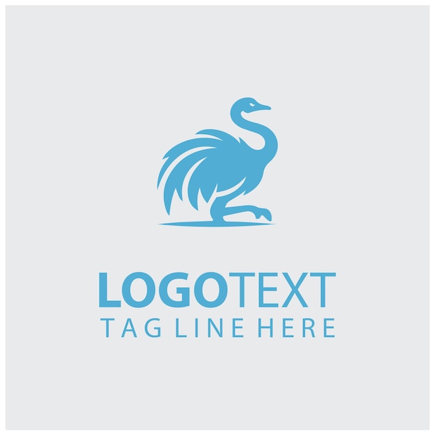 Ilustraciones vectoriales del logotipo de avestruz