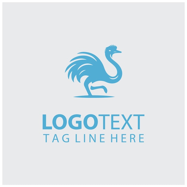 Ilustraciones vectoriales del logotipo de avestruz