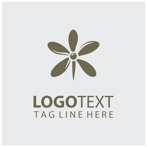 Ilustraciones vectoriales del logotipo del avión de hélice