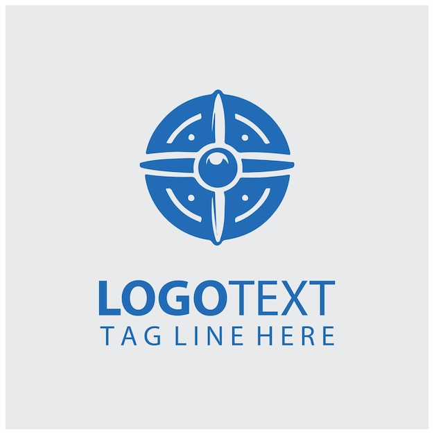 Ilustraciones vectoriales del logotipo del avión de hélice