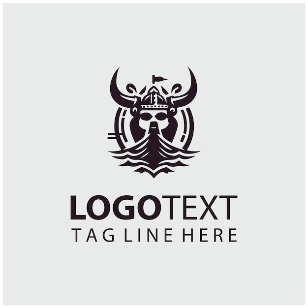 Ilustraciones vectoriales del logotipo de los barcos vikingos