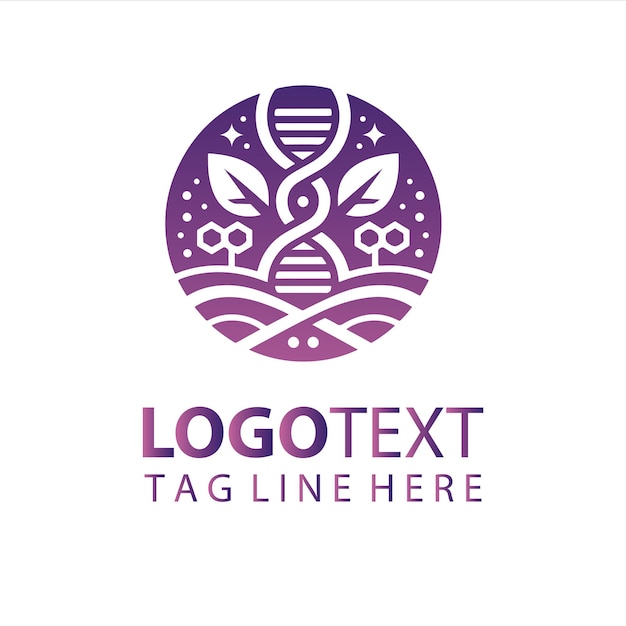 Ilustraciones vectoriales del logotipo de la biotecnología