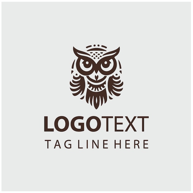 Ilustraciones vectoriales del logotipo del búho
