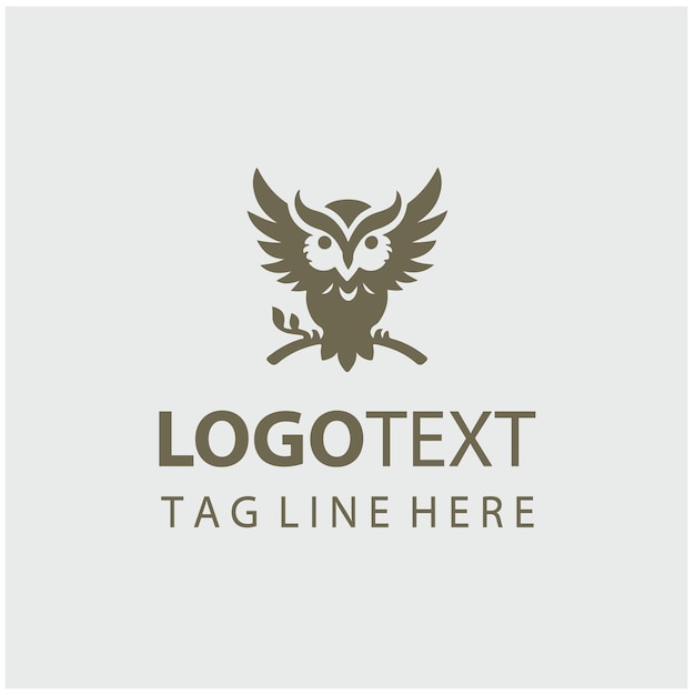 Ilustraciones vectoriales del logotipo del búho
