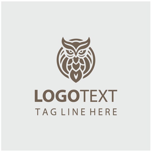 Ilustraciones vectoriales del logotipo del búho