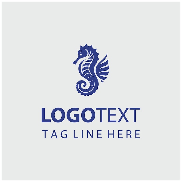 Ilustraciones vectoriales del logotipo del caballo de mar