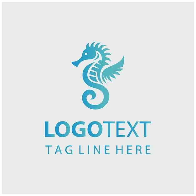 Ilustraciones vectoriales del logotipo del caballo de mar
