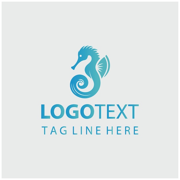 Ilustraciones vectoriales del logotipo del caballo de mar