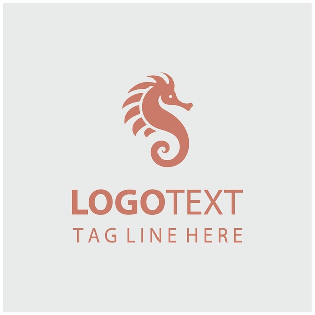 Ilustraciones vectoriales del logotipo del caballo de mar