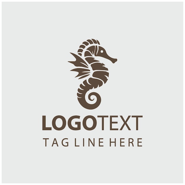 Ilustraciones vectoriales del logotipo del caballo de mar