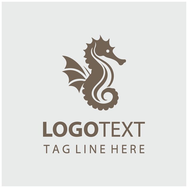 Ilustraciones vectoriales del logotipo del caballo de mar