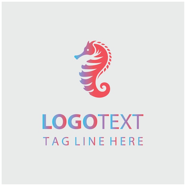 Ilustraciones vectoriales del logotipo del caballo de mar