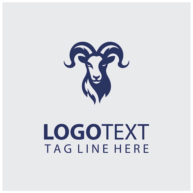 Ilustraciones vectoriales del logotipo de la cabra