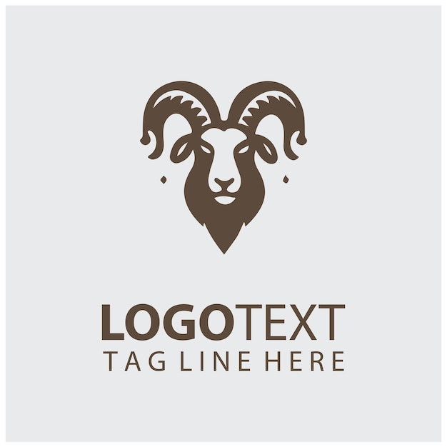 Ilustraciones vectoriales del logotipo de la cabra