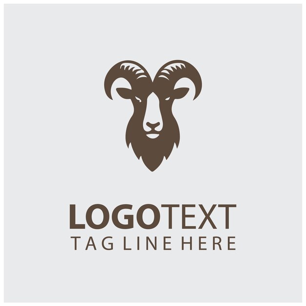 Ilustraciones vectoriales del logotipo de la cabra