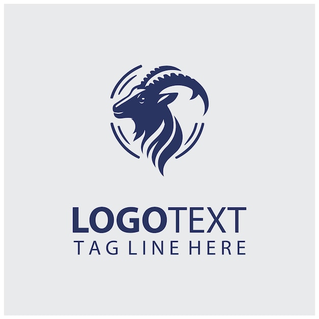 Ilustraciones vectoriales del logotipo de la cabra
