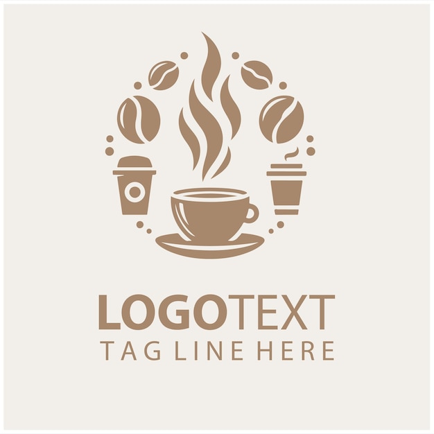 Ilustraciones vectoriales del logotipo del café