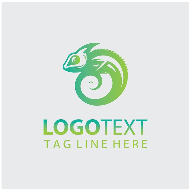 Ilustraciones vectoriales del logotipo del camaleón