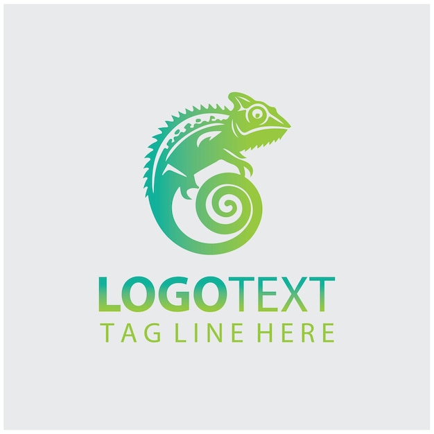 Ilustraciones vectoriales del logotipo del camaleón