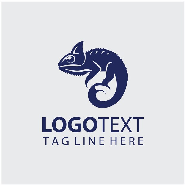 Ilustraciones vectoriales del logotipo del camaleón