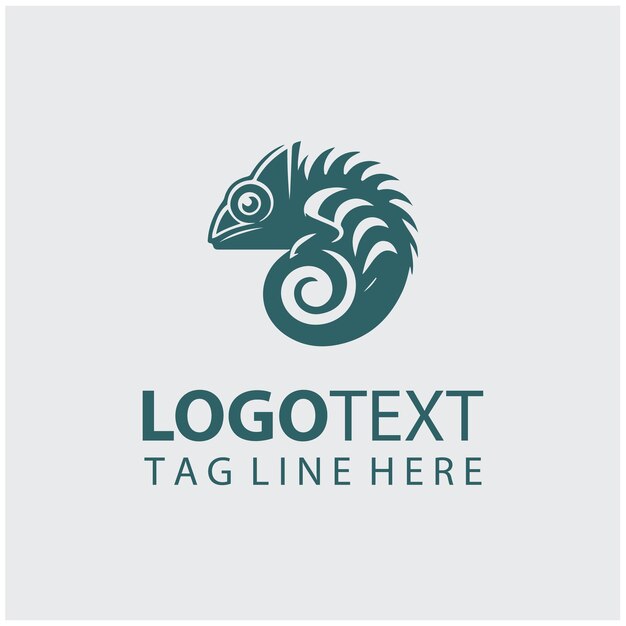 Ilustraciones vectoriales del logotipo del camaleón