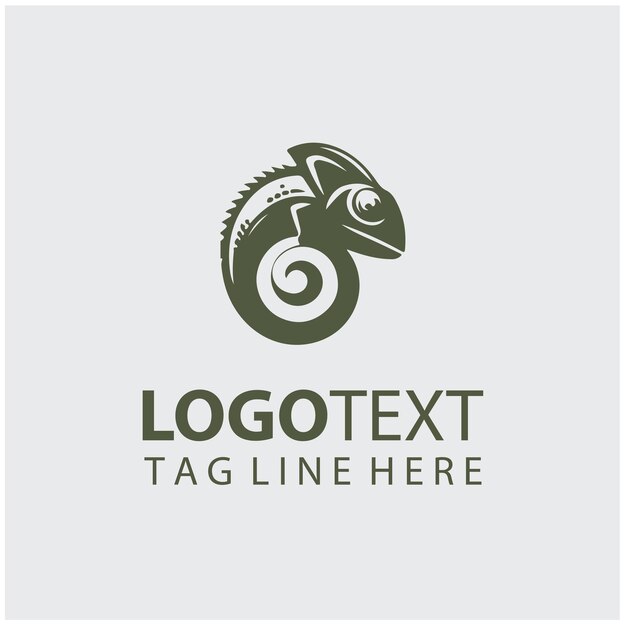 Ilustraciones vectoriales del logotipo del camaleón