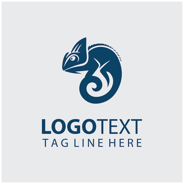 Ilustraciones vectoriales del logotipo del camaleón