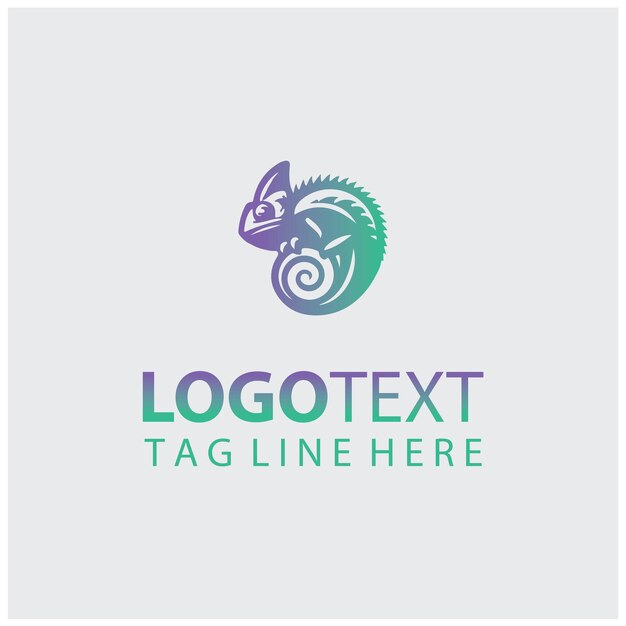 Ilustraciones vectoriales del logotipo del camaleón