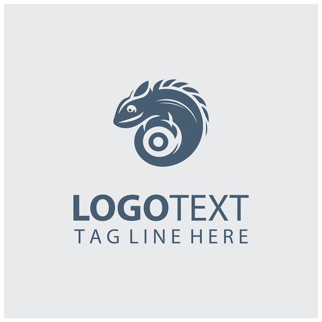 Ilustraciones vectoriales del logotipo del camaleón
