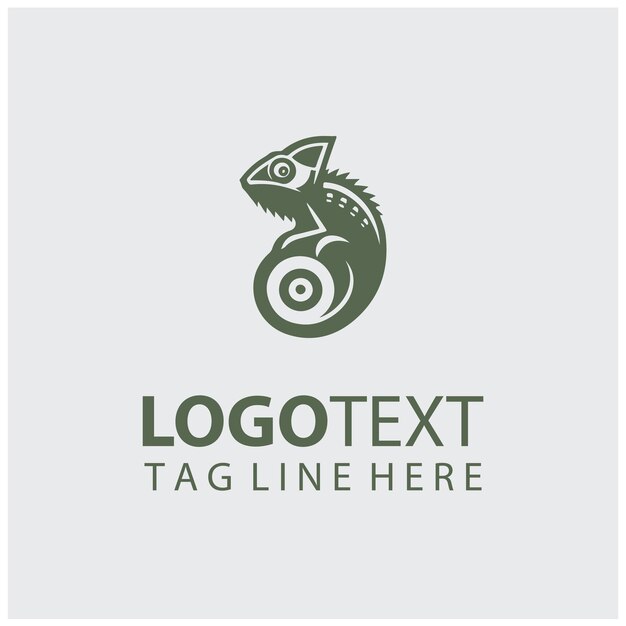 Ilustraciones vectoriales del logotipo del camaleón