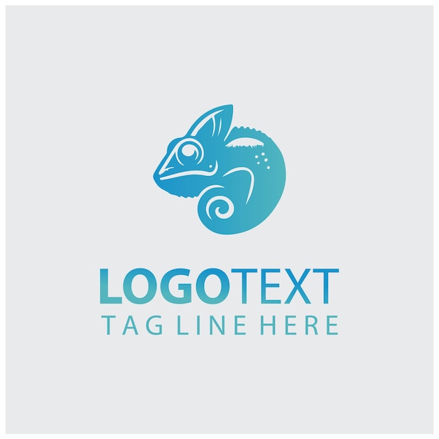 Ilustraciones vectoriales del logotipo del camaleón