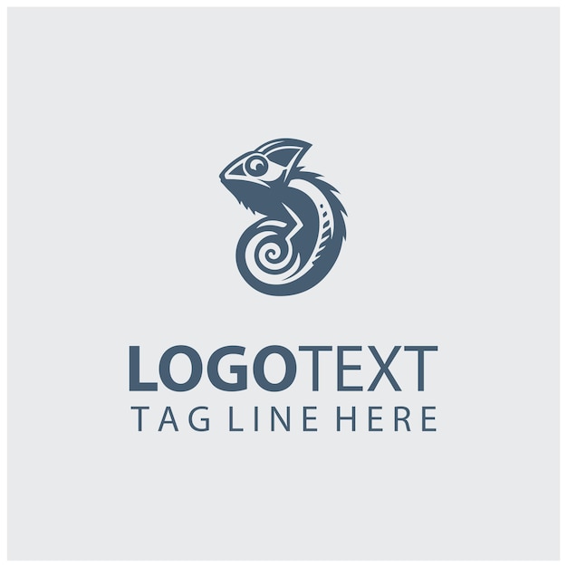 Ilustraciones vectoriales del logotipo del camaleón