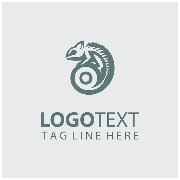 Ilustraciones vectoriales del logotipo del camaleón
