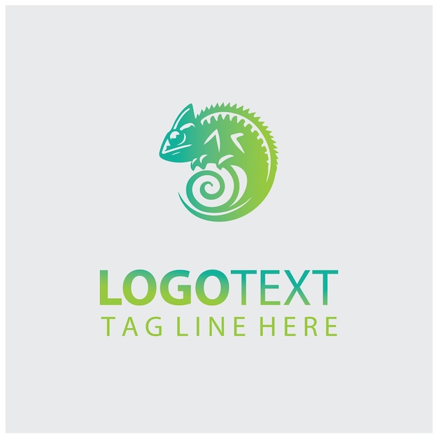 Ilustraciones vectoriales del logotipo del camaleón