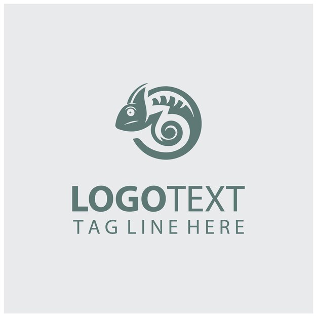 Ilustraciones vectoriales del logotipo del camaleón