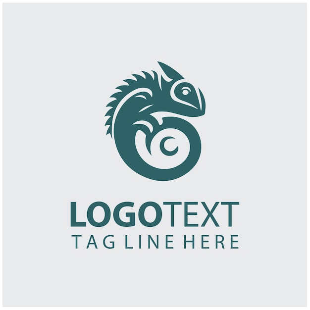 Ilustraciones vectoriales del logotipo del camaleón
