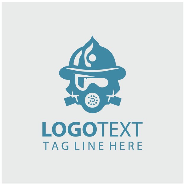 Ilustraciones vectoriales del logotipo del casco de fuego