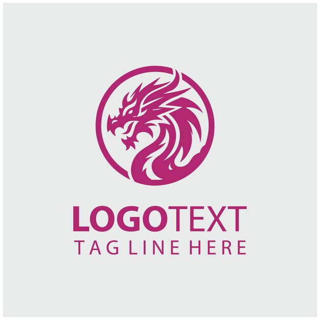 Ilustraciones vectoriales del logotipo del dragón
