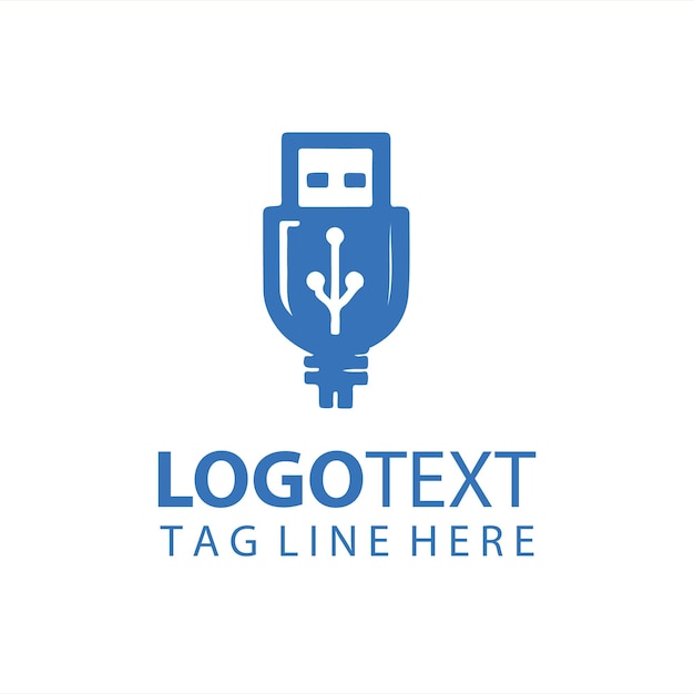 Ilustraciones vectoriales del logotipo del enchufe infinito USB